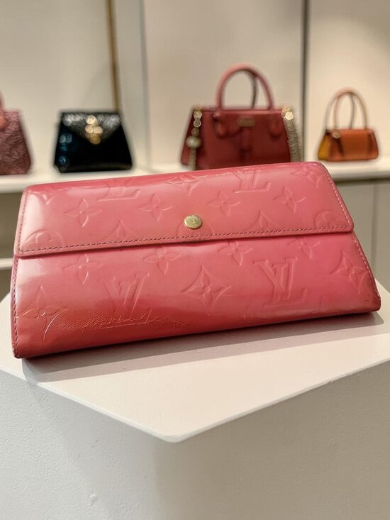 Louis Vuitton Handbags - Louis Vuitton Vernis Monogram Wallet – Red Patent Leather